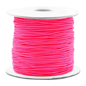 Gekleurd elastiek 0.8mm neon roze, 5 meter